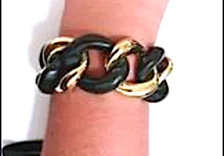 18kt Malachite and Gold Link Bracelet