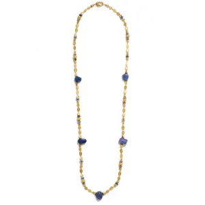 Black Opal & Gold Necklace
