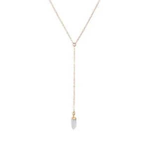 Chalcedony Y Gold-Filled Necklace For Balance