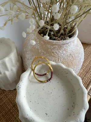 Crystal hoops ~ Garnet