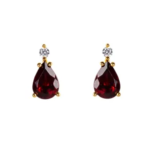 Elizabeth Bennet Garnet Drop Earrings