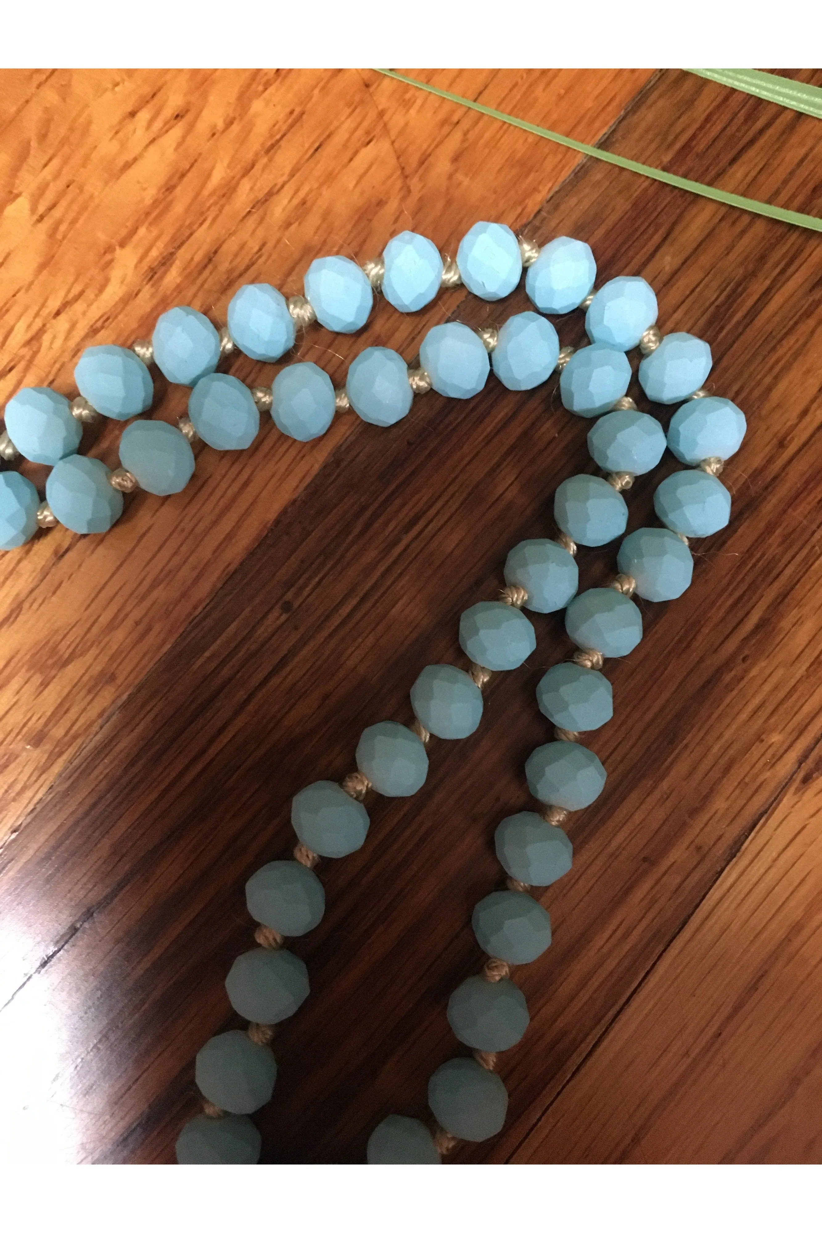 Emma Blue Tie Dye Tassel Necklace