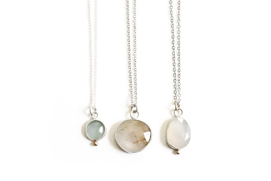 Faceted Aquamarine Necklace