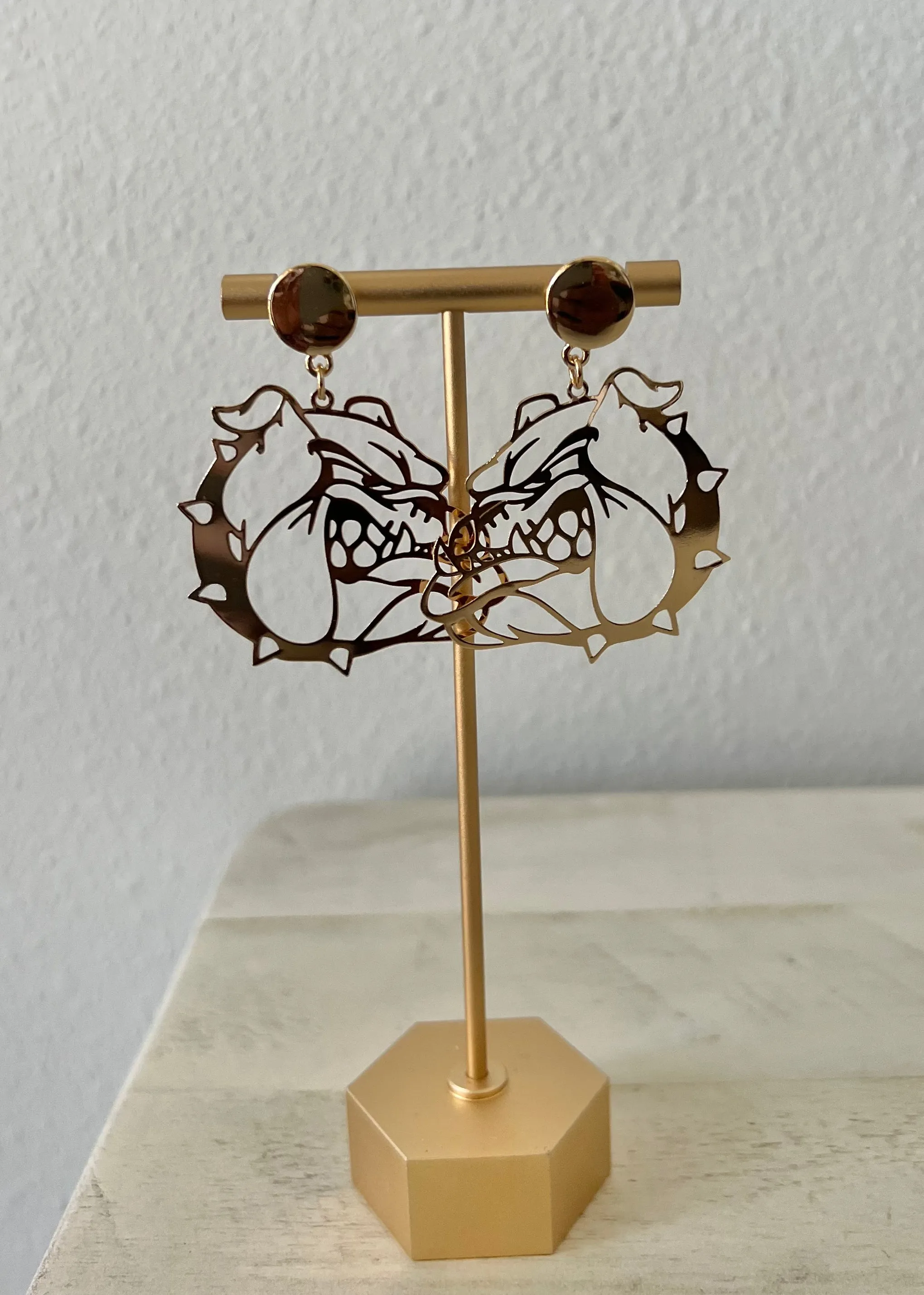 Filigree Bulldog Earrings