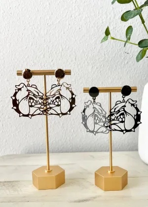 Filigree Bulldog Earrings