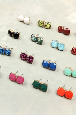 Garnet Stud Earrings