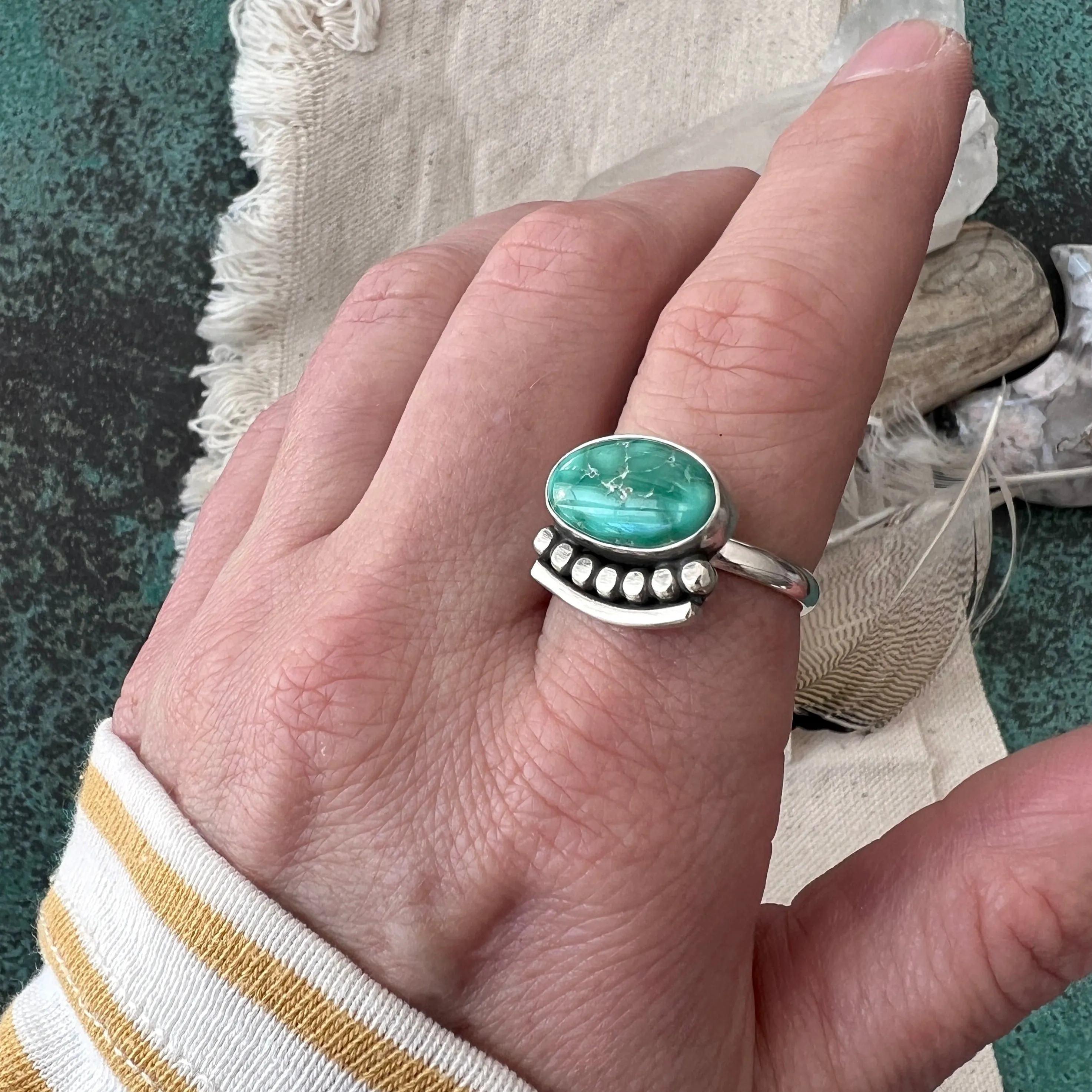 Green Meadow Ring Sz 7.5