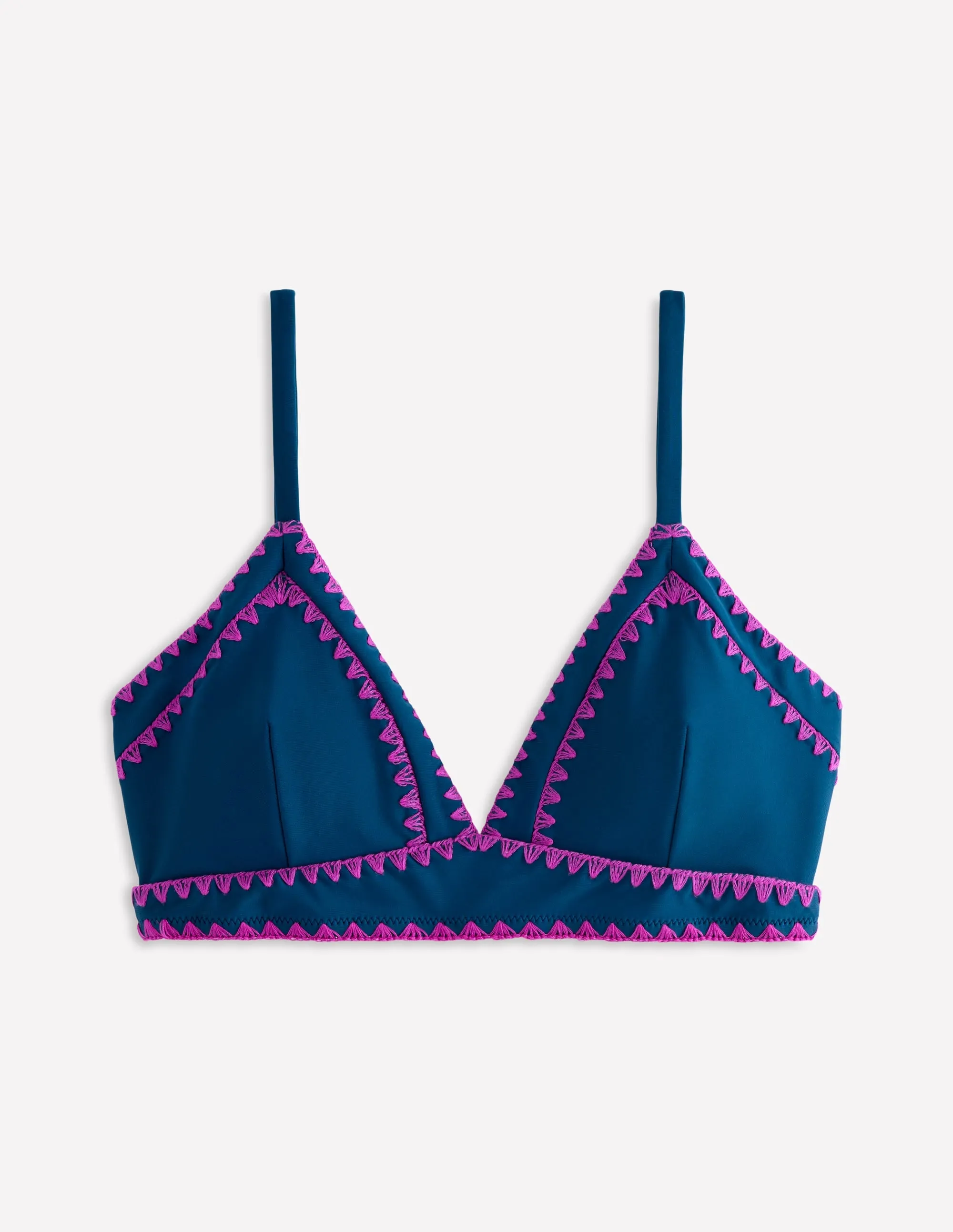 Kasos String V Neck Bikini Top-Oceansid, Very Fuchsia