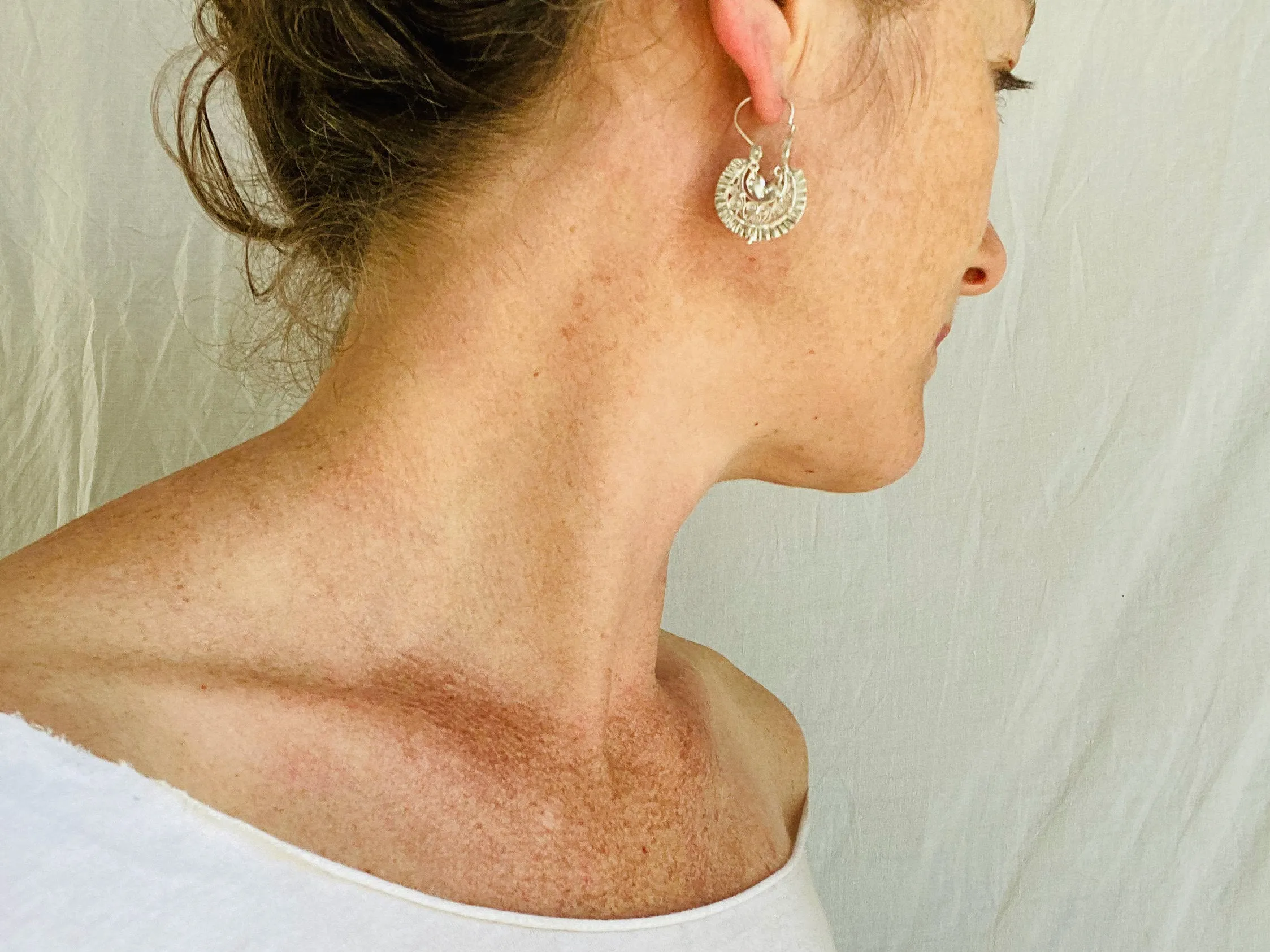 Oaxacan Filigree Earrings. Media Luna Hoops. Sterling Silver. Mexico. Frida Kahlo