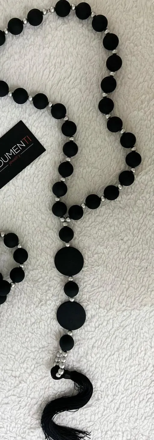 Plus Black and Silver With Tassel