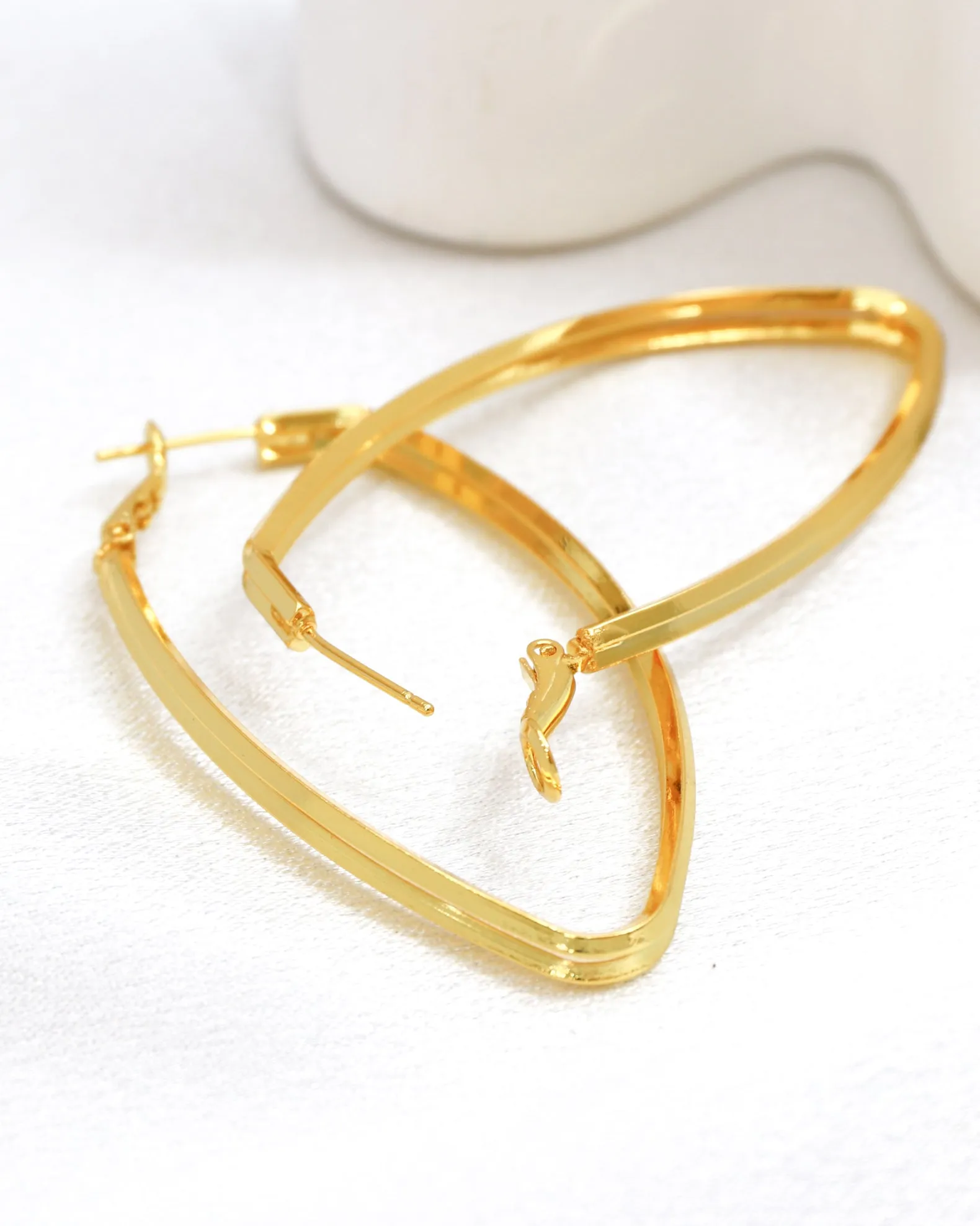 Pyra Gold Irregular Hoop Earrings