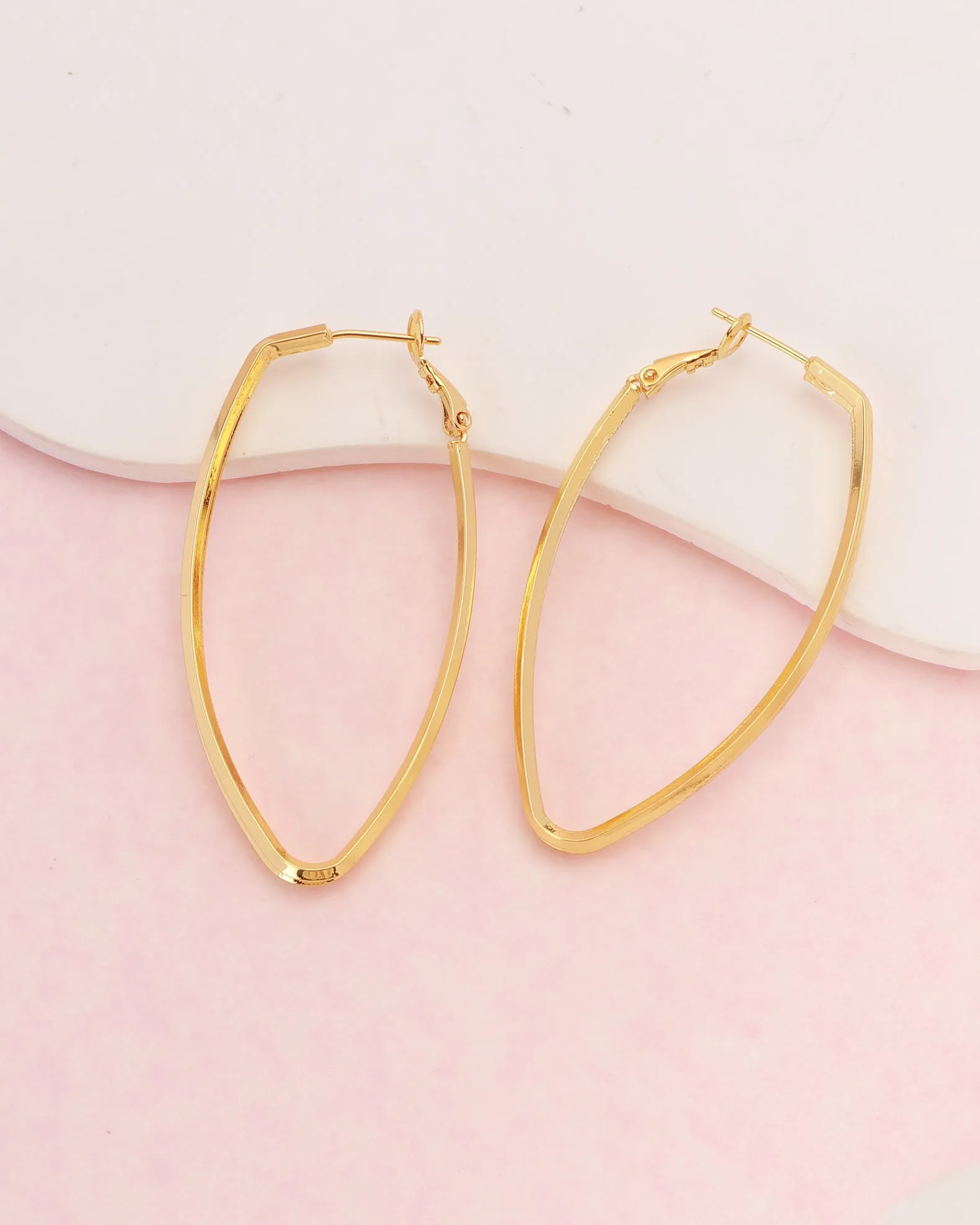 Pyra Gold Irregular Hoop Earrings