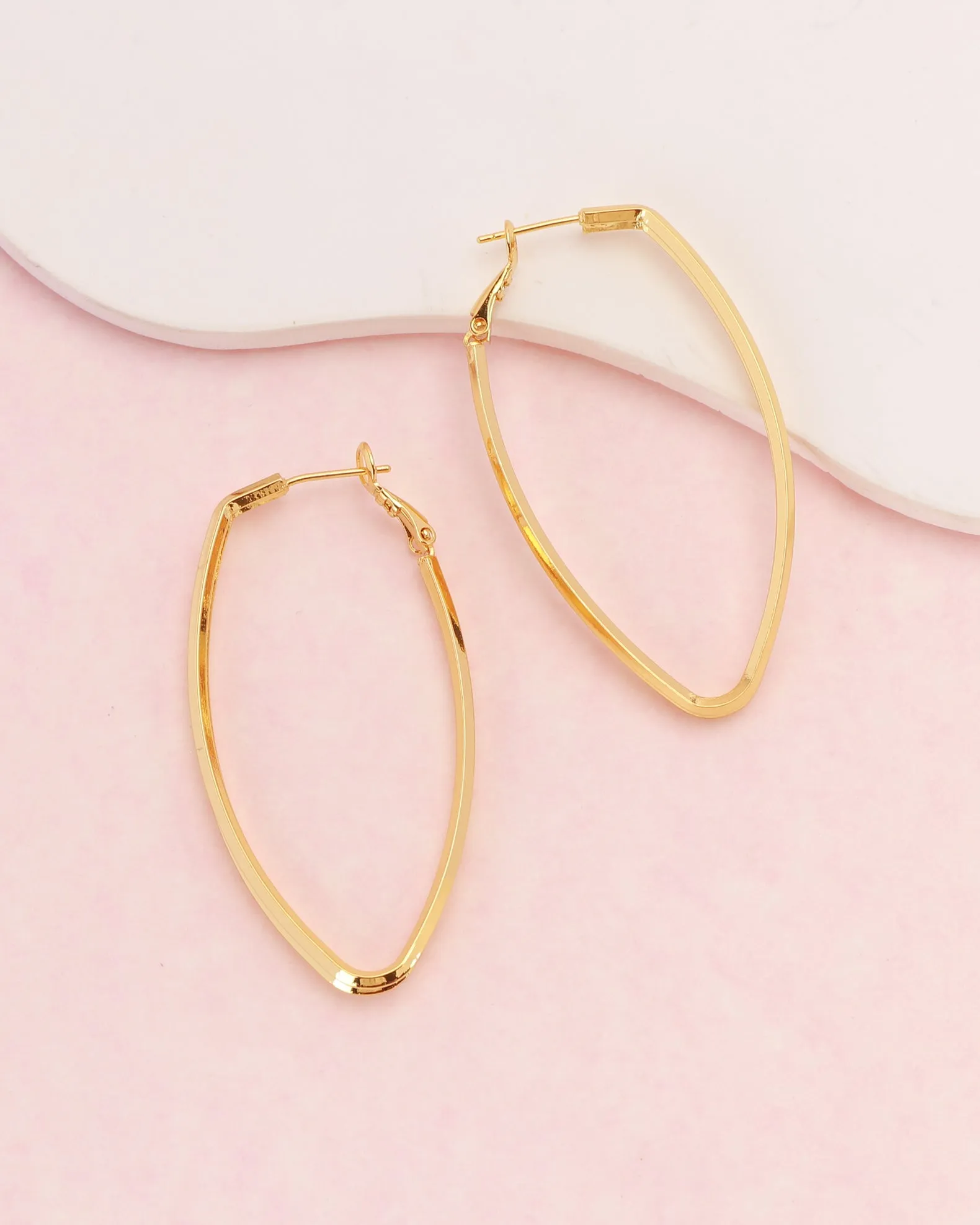 Pyra Gold Irregular Hoop Earrings