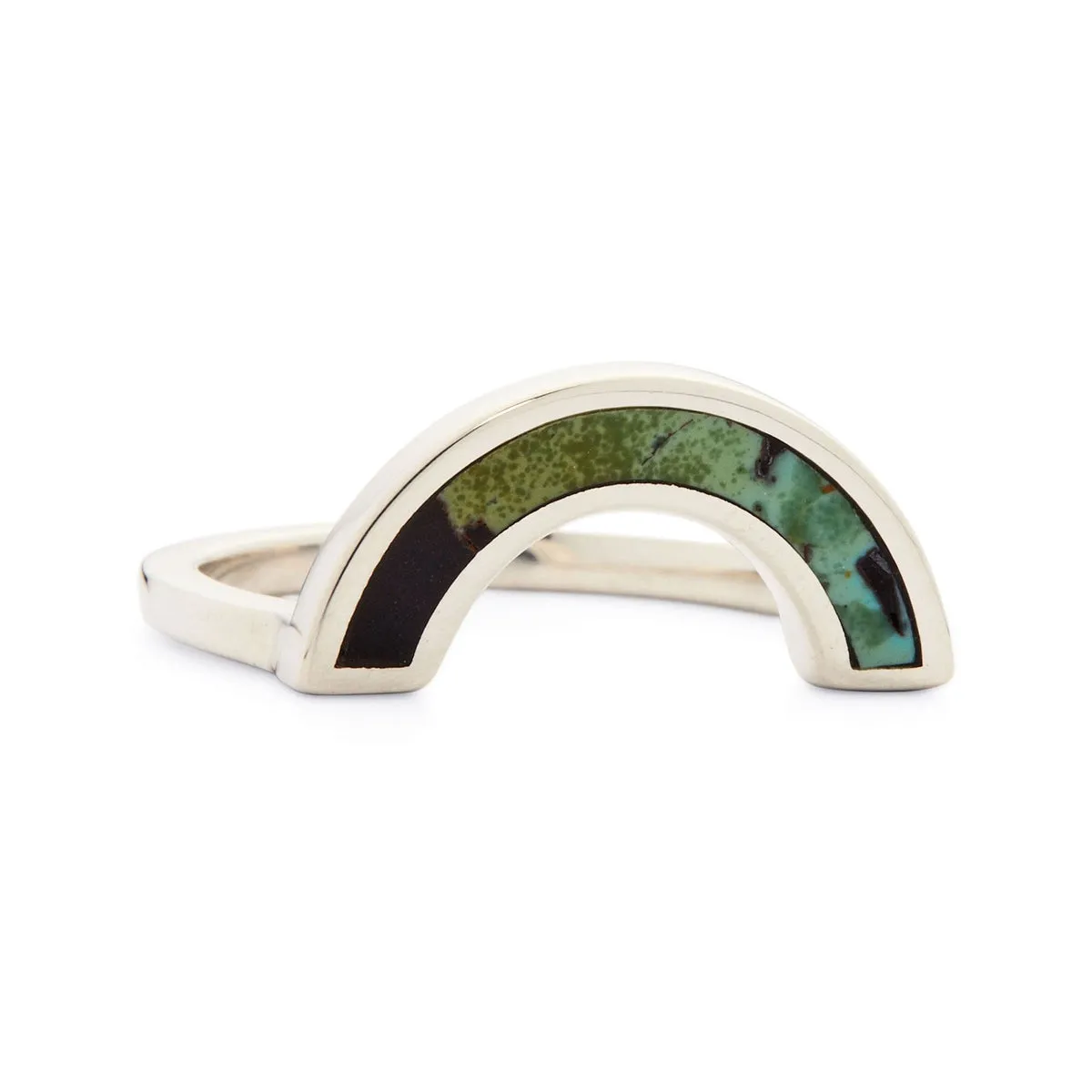Rainbow Ring - Blackjack Turquoise, Sterling Silver