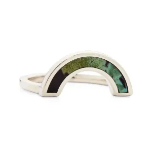 Rainbow Ring - Blackjack Turquoise, Sterling Silver