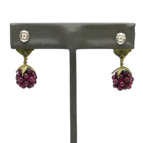 Raspberry Garnet Post Earrings by Michael Michaud 4089