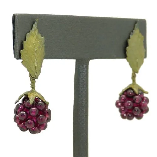 Raspberry Garnet Post Earrings by Michael Michaud 4089
