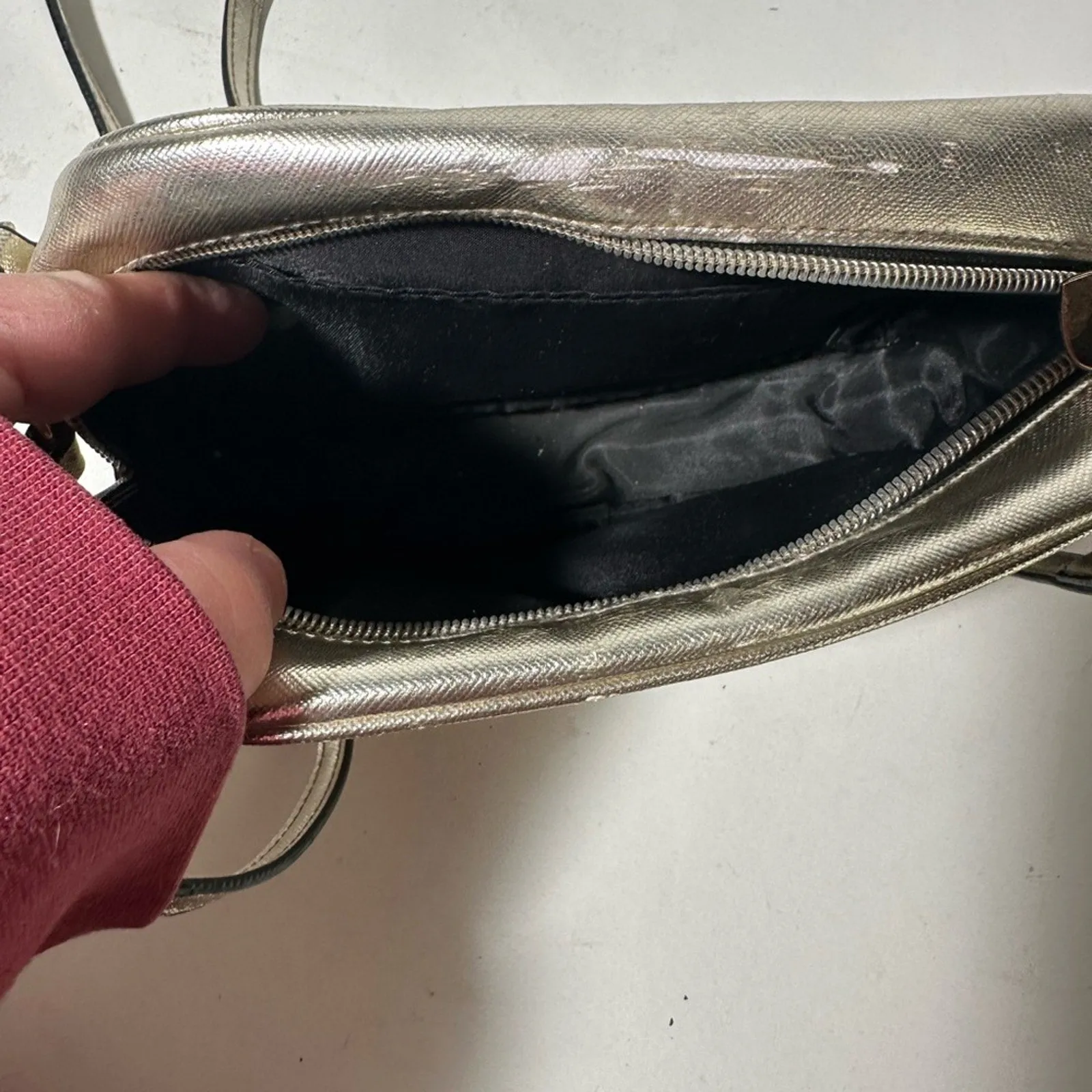 Silver Crossbody Bag with Tassel