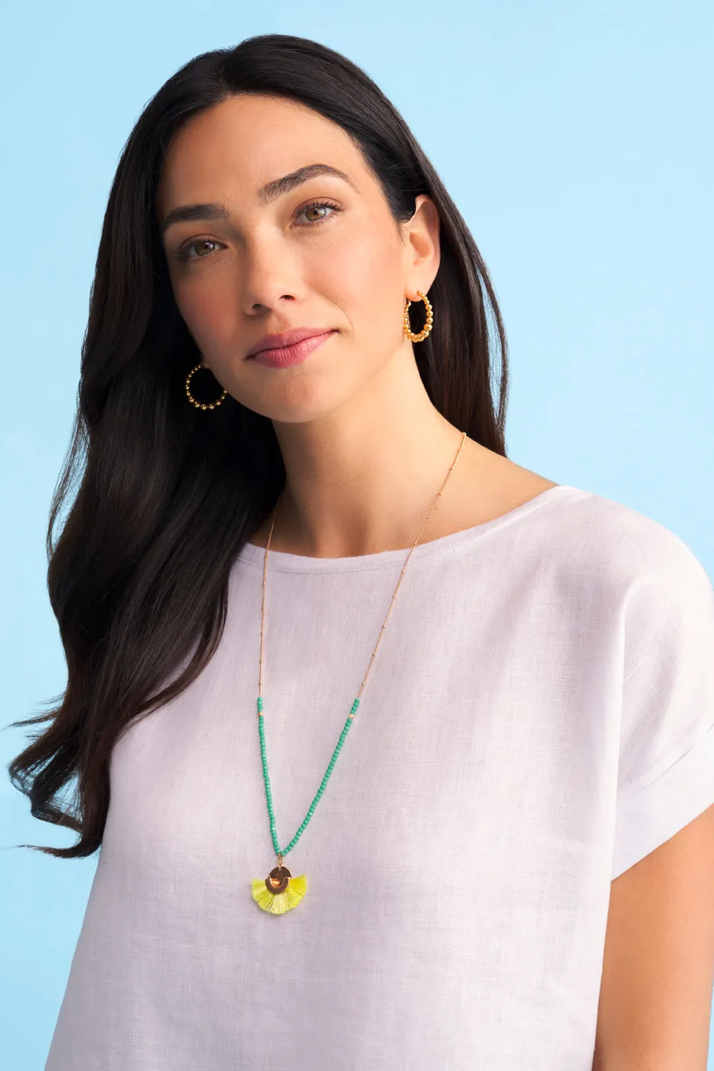 Sunset Frayed Necklace - Gold