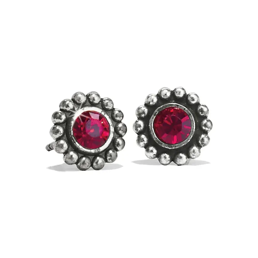 TWINKLE GARNET STUD EARRINGS
