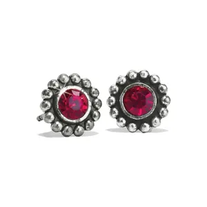 TWINKLE GARNET STUD EARRINGS